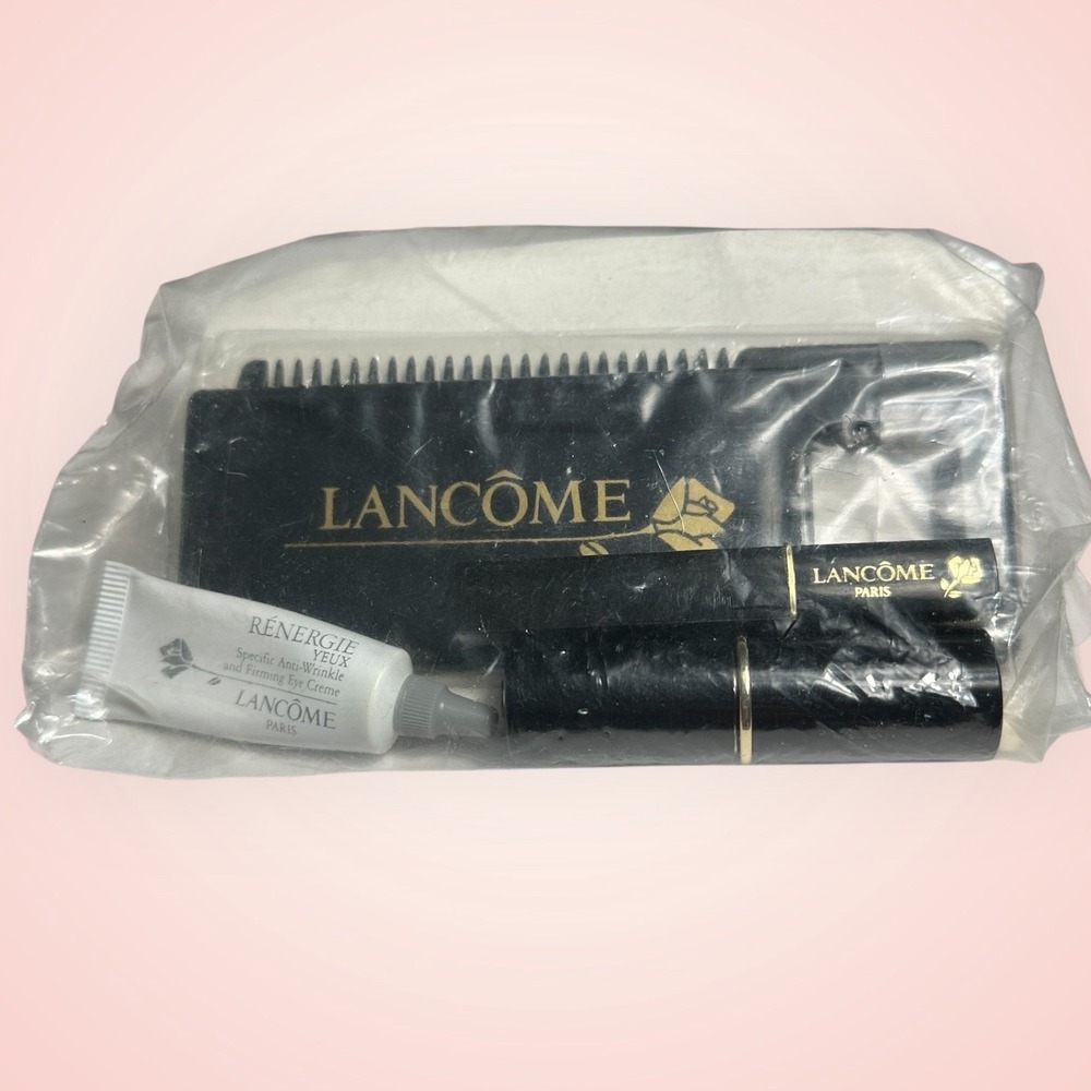 Lancome FGWP Set Renergie Eye Cream Rouge Absolu Mascara Comb‎ Mirror Sealed NOS